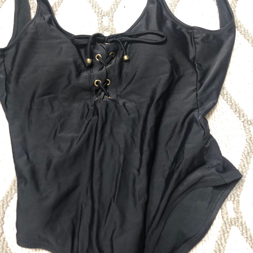 Mossimo supply co lace up low back one piece